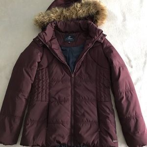 Mavi puffer jacket with removable fur hood